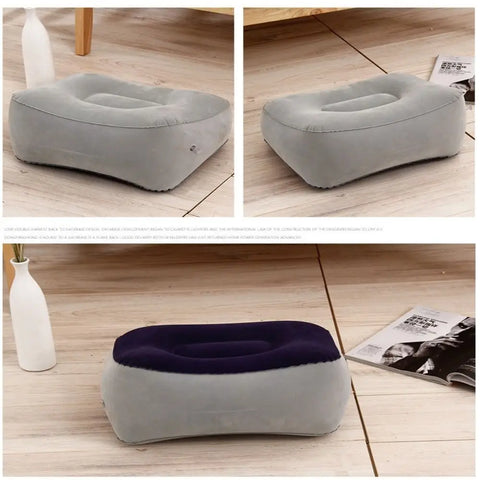Inflatable Soft Footrest Pillow PVC Inflatable Foot Rest Pillow Cushion Air Travel Office Home Leg Up Relaxing Feet Almohada