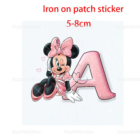 Mickey Minnie Mouse A-Z Print Transparent Water Bottle with Strap for Kids Milk Coffee Juice Cups 400ML Portable Breakfast Mug