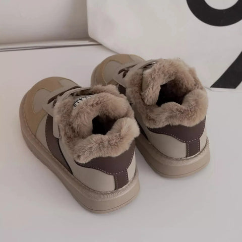 Children Snow Boots Girls Fashion Waterproof Warm Cotton Shoes Boys Soft Sole Outdoor Sport Shoes Size 26-36