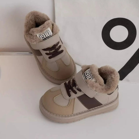 Children Snow Boots Girls Fashion Waterproof Warm Cotton Shoes Boys Soft Sole Outdoor Sport Shoes Size 26-36
