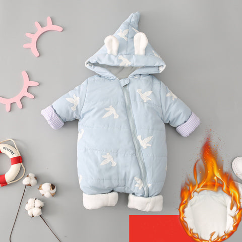 Winter Thick Hugging quilted Romper