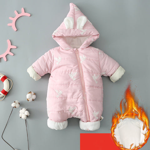 Winter Thick Hugging quilted Romper