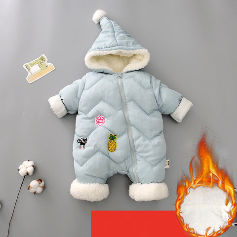 Winter Thick Hugging quilted Romper