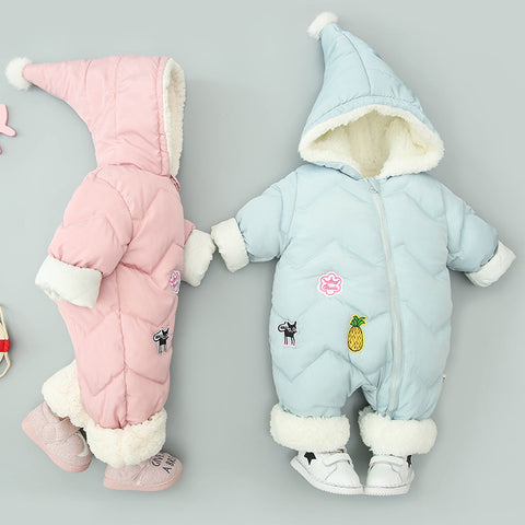 Winter Thick Hugging quilted Romper