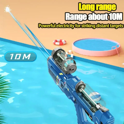 Fully Automatic Electric Water Gun Headband With Lights Water Battle Game Outdoor Kids Toys With Three Water Storage Bottles Bag