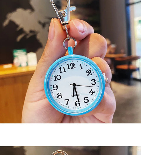 New Tiny Cute Quartz Pocket Watch with Keyring Men Women Quartz Watch for Nurses Doctors Students Minimalist Watches Child Gift