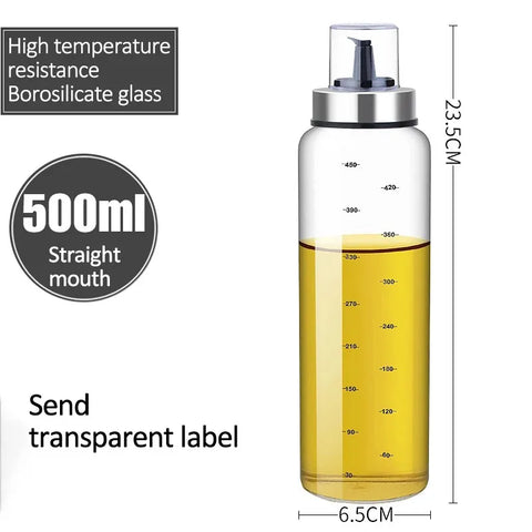 180/300/500ml Cooking Seasoning Oil Bottle Sauce Bottle Glass Storage Bottles for Oil and Vinegar Oil Dispenser For Kitchen