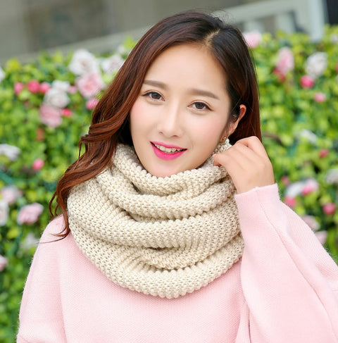 Autumn-Winter Warm And Thickening Solid Color Women's Scarf Winter