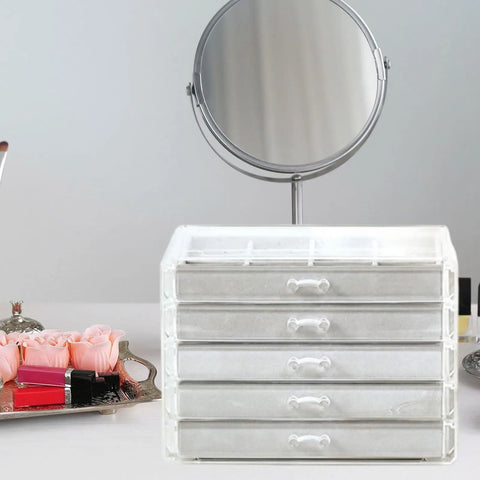 Portable 5 Layer Jewelry Box Multifunctional Gift Idea Elegant Jewelry Organizer Display Travel Jewelry Case Boxes Jewelers Joye