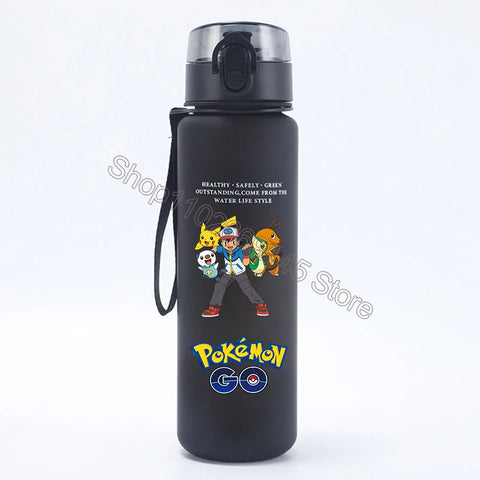 Pokemons Kids Water Bottles Pikachu Cartoon Letter Water Cup Boys Summer Outdoors Sports Water Bottles Children Birthday Gifts