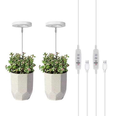 1/2/4pcs Circular plant light with full-spectrum LED 4/8/12/18H timer 5 brightness and 4 heights adjustable