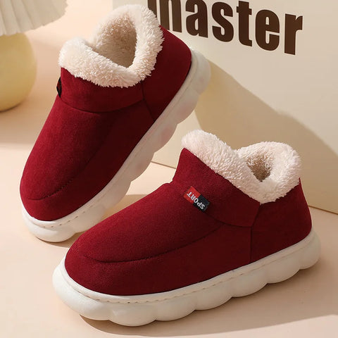 Eyriphy Winter Thick Sole Warm Shoes For Women Fluffy Fuzzy Ankle Women Shoes Plush Fleece Sneakers Female Platform Mini Shoes