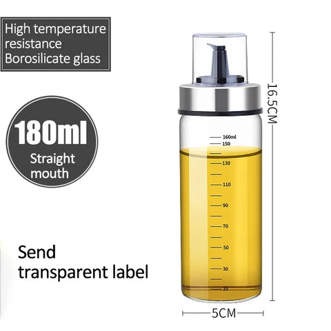 180/300/500ml Cooking Seasoning Oil Bottle Sauce Bottle Glass Storage Bottles for Oil and Vinegar Oil Dispenser For Kitchen