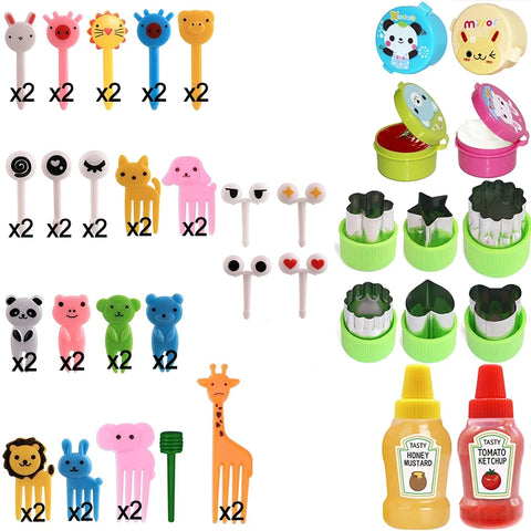 Mini Cartoon Fruit Forks For Children Kids Cute Animals Food Picks Small Snack Cake Dessert Toothpicks Chopsticks