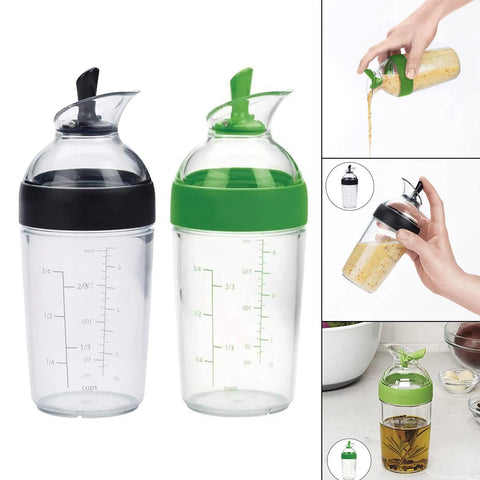 Salad Dressing Shaker Cup Container Sauces Mixer Juice Mixing Bottle Easy Pour