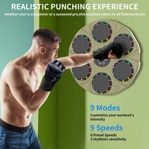 Intelligent Wireless Music Boxing Machine Target Boxing Punching Equipment Wall Mounted Boxing Machine Response GYM Home Use