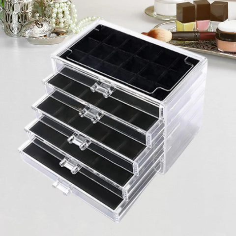 Portable 5 Layer Jewelry Box Multifunctional Gift Idea Elegant Jewelry Organizer Display Travel Jewelry Case Boxes Jewelers Joye