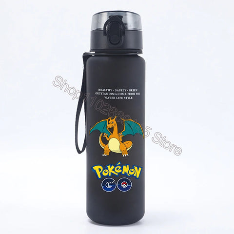 Pokemons Kids Water Bottles Pikachu Cartoon Letter Water Cup Boys Summer Outdoors Sports Water Bottles Children Birthday Gifts