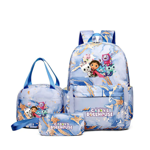 New Gabby Dollhouse Mochila Kids Backpack Children's School Bags Teenage Girls Boys Laptop Back Pack Women Travel Bagpacks