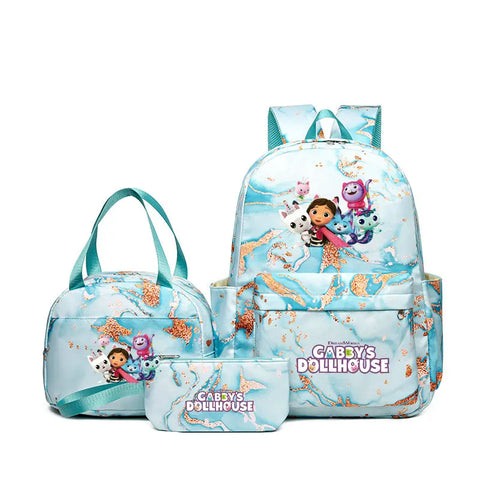 New Gabby Dollhouse Mochila Kids Backpack Children's School Bags Teenage Girls Boys Laptop Back Pack Women Travel Bagpacks