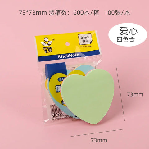 100sheets/Pack Self-Stick Note Self Adhesive Label Message,List,Record,Reminder,Education & Office Supplies HY-106