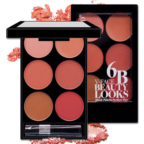 Six-color Blush  Makeup