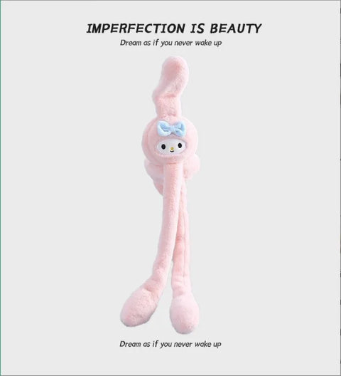 Sanrio Warm Earmuffs Cute Cartoon Hello Kitty Cinnamoroll Winter Warm Earmuffs Ear Moving Plushie Toy Boy Girl Christmas Gift