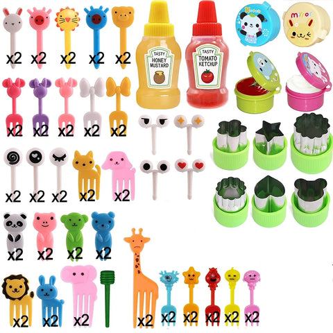 Mini Cartoon Fruit Forks For Children Kids Cute Animals Food Picks Small Snack Cake Dessert Toothpicks Chopsticks