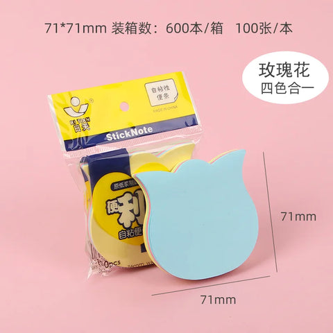 100sheets/Pack Self-Stick Note Self Adhesive Label Message,List,Record,Reminder,Education & Office Supplies HY-106