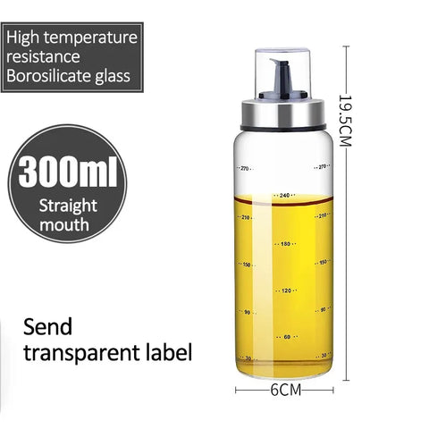 180/300/500ml Cooking Seasoning Oil Bottle Sauce Bottle Glass Storage Bottles for Oil and Vinegar Oil Dispenser For Kitchen
