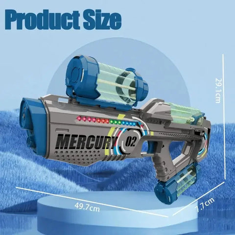 Fully Automatic Electric Water Gun Headband With Lights Water Battle Game Outdoor Kids Toys With Three Water Storage Bottles Bag