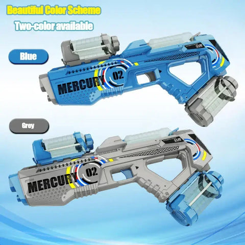 Fully Automatic Electric Water Gun Headband With Lights Water Battle Game Outdoor Kids Toys With Three Water Storage Bottles Bag