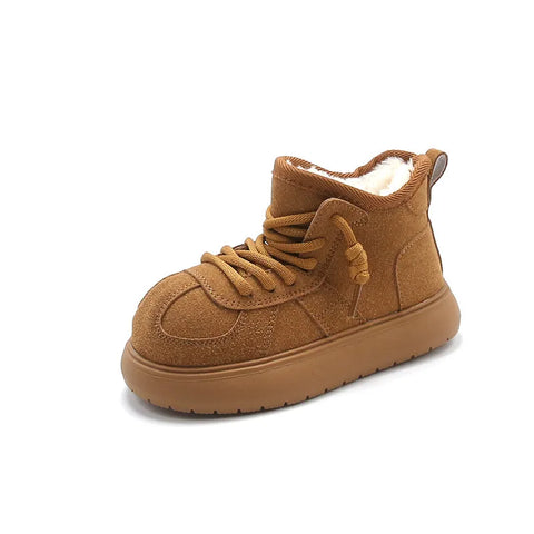 Brand Women Boot 2025Autumn Boy  Girl Cotton Shoe Platform Kid Snow Boots with Velvet Thickened Child Shoes Versatile Girl Boots