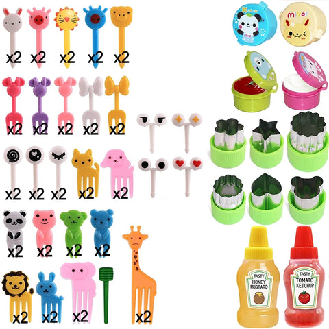 Mini Cartoon Fruit Forks For Children Kids Cute Animals Food Picks Small Snack Cake Dessert Toothpicks Chopsticks