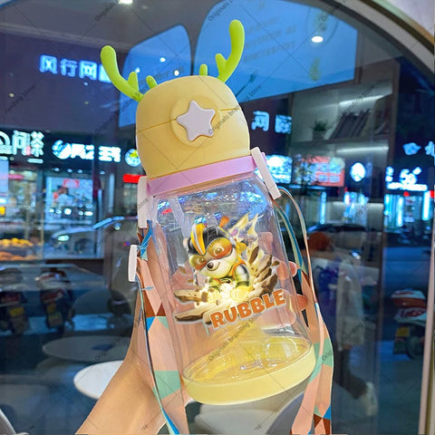 Paw Patrols Kids Water Sippy Cup Antler Creative Cartoon Baby Cups with Straws Leakproof Water Bottles Outdoor Children's Cup