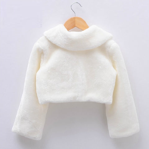 Autumn And Winter Plush Inverness Dresses Of Bride Fellow Kids Matching Performance Clothes Waistcoat