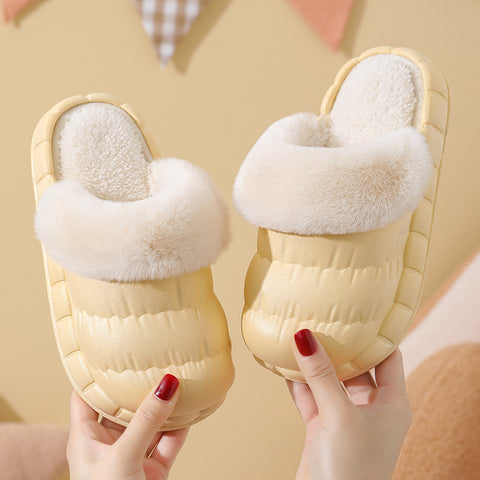 Winter Slippers Indoor Non-slip Waterproof Warm Detachable Home Shoes For Kids