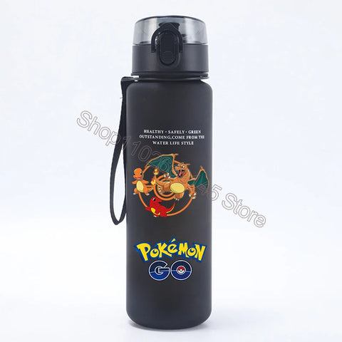 Pokemons Kids Water Bottles Pikachu Cartoon Letter Water Cup Boys Summer Outdoors Sports Water Bottles Children Birthday Gifts