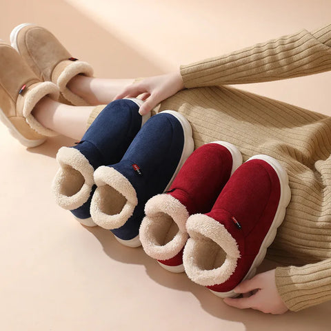 Eyriphy Winter Thick Sole Warm Shoes For Women Fluffy Fuzzy Ankle Women Shoes Plush Fleece Sneakers Female Platform Mini Shoes