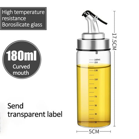 180/300/500ml Cooking Seasoning Oil Bottle Sauce Bottle Glass Storage Bottles for Oil and Vinegar Oil Dispenser For Kitchen
