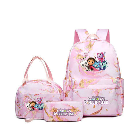 New Gabby Dollhouse Mochila Kids Backpack Children's School Bags Teenage Girls Boys Laptop Back Pack Women Travel Bagpacks