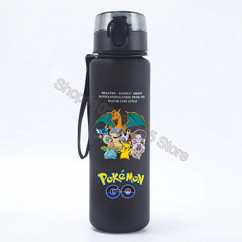 Pokemons Kids Water Bottles Pikachu Cartoon Letter Water Cup Boys Summer Outdoors Sports Water Bottles Children Birthday Gifts