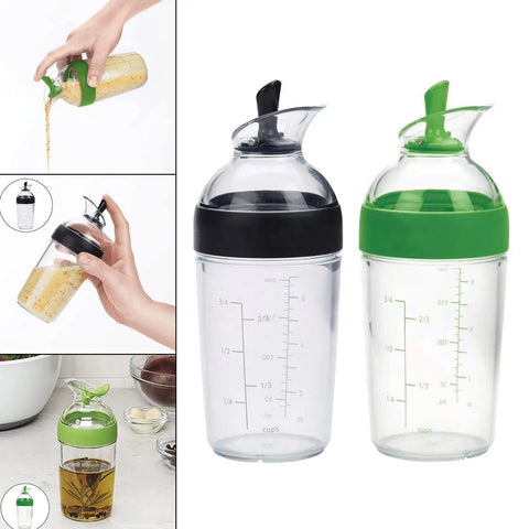 Salad Dressing Shaker Cup Container Sauces Mixer Juice Mixing Bottle Easy Pour