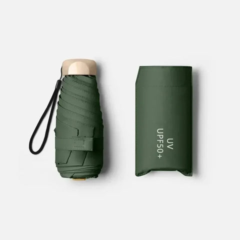 1Pc Mini Sun Umbrella Pocket Rain Umbrella Vinyl Folding UV Protection Sun Shade Ultraviolet Capsule Parasol for Pocket 55% off