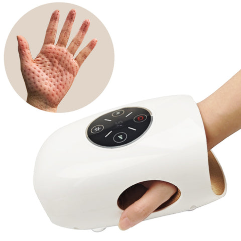 Smart Hand Massager With Heat Therapy - 5 Intensity Levels & 3 Massage Modes, Rechargeable Pain Relief For Arthritis & Carpal Tunnel, Portable Finger Joint Massager, USB-C Charging, 15 Min Auto Shut-o