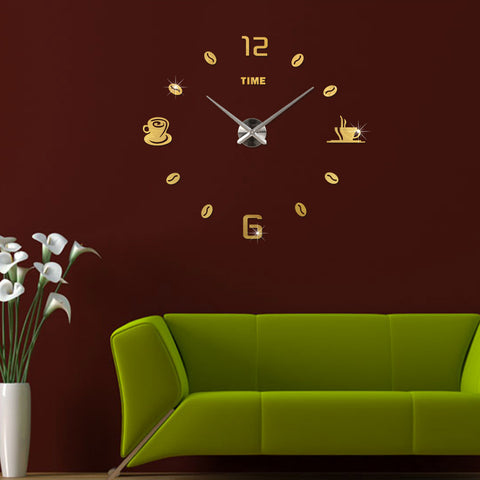 Creative DIY Mirror Wall Sticker Wall Clock