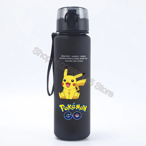Pokemons Kids Water Bottles Pikachu Cartoon Letter Water Cup Boys Summer Outdoors Sports Water Bottles Children Birthday Gifts