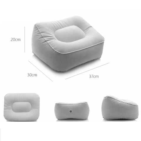 Inflatable Soft Footrest Pillow PVC Inflatable Foot Rest Pillow Cushion Air Travel Office Home Leg Up Relaxing Feet Almohada
