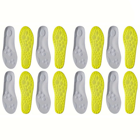 1Pair/2Pairs/4Pairs High Elasticity Latex Sport Insoles Soft Shoe Pads Arch Support Orthotic Insoles Breathable Deodorant Insole